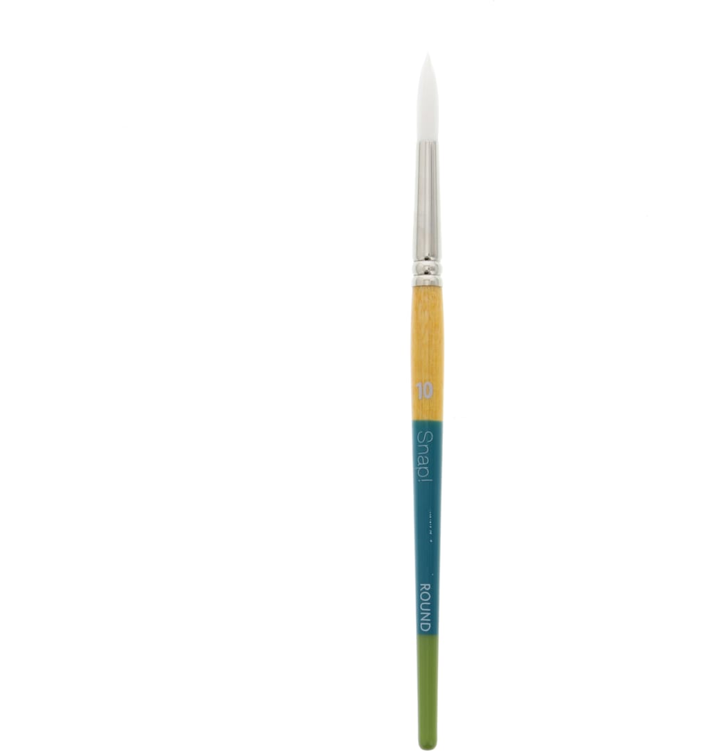 SNAP WHITE TAKLON ROUND10 SHORT HANDLE