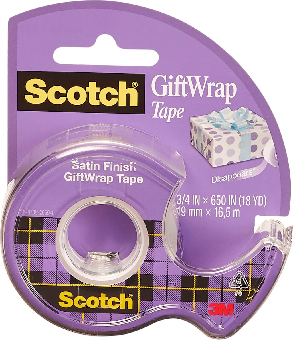 TAPE 15 GIFT WRAP SATIN 3/4 INCH X 18 YARD