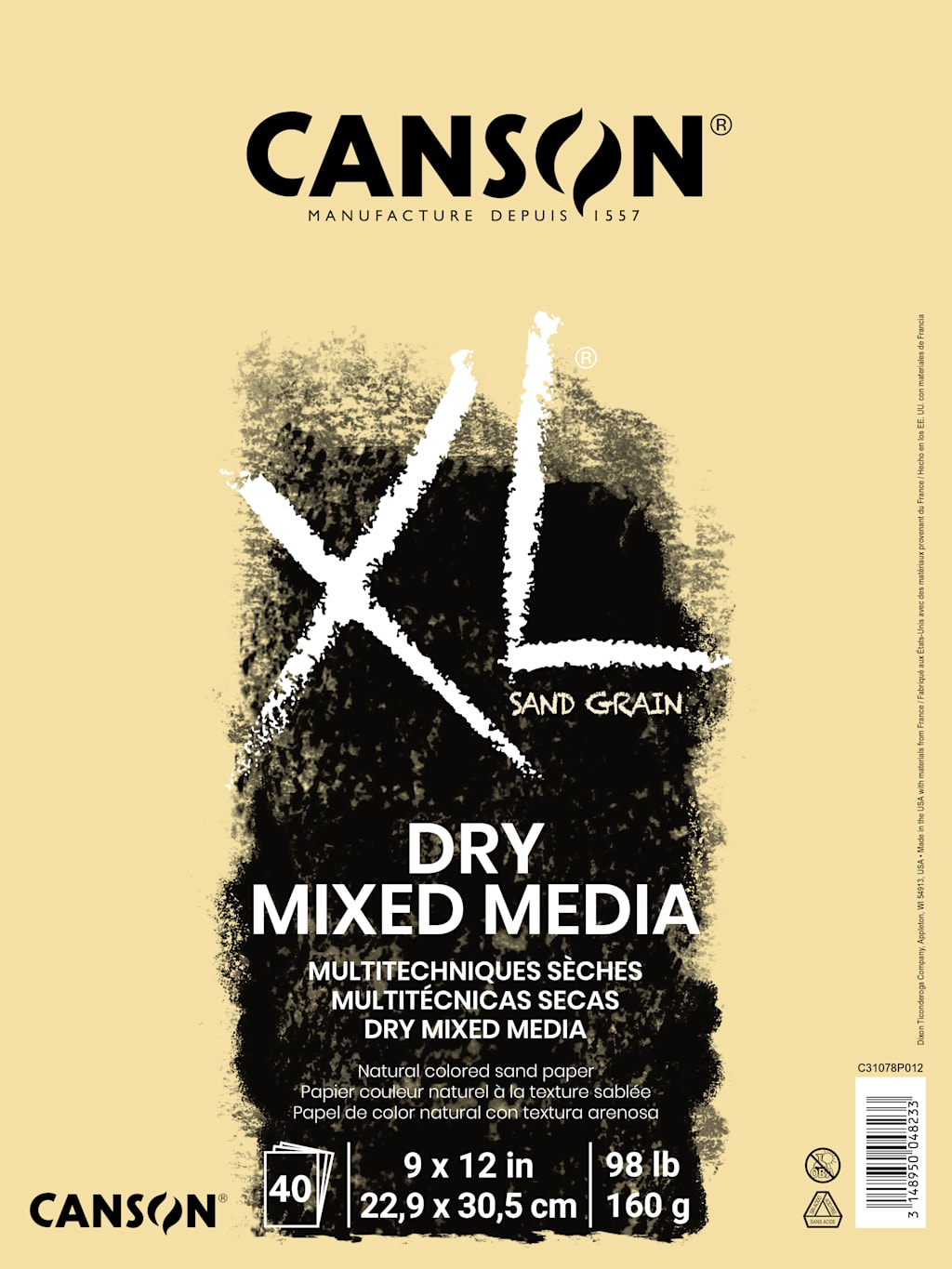 XL SAND GRAIN MIX MEDIA  PAD 9X12 NATURAL
