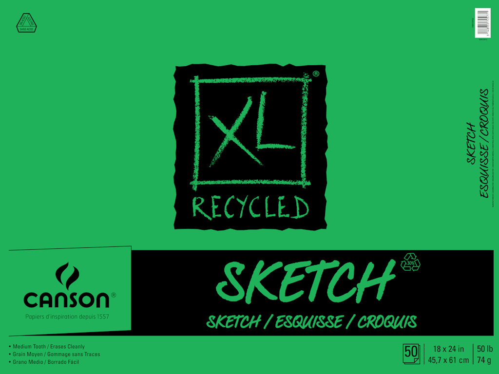 XL RECYSKT 18X24  50SH TB(12)