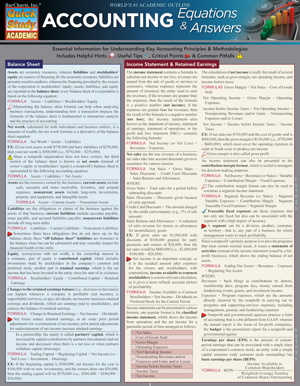 Accounting Equations & Answers