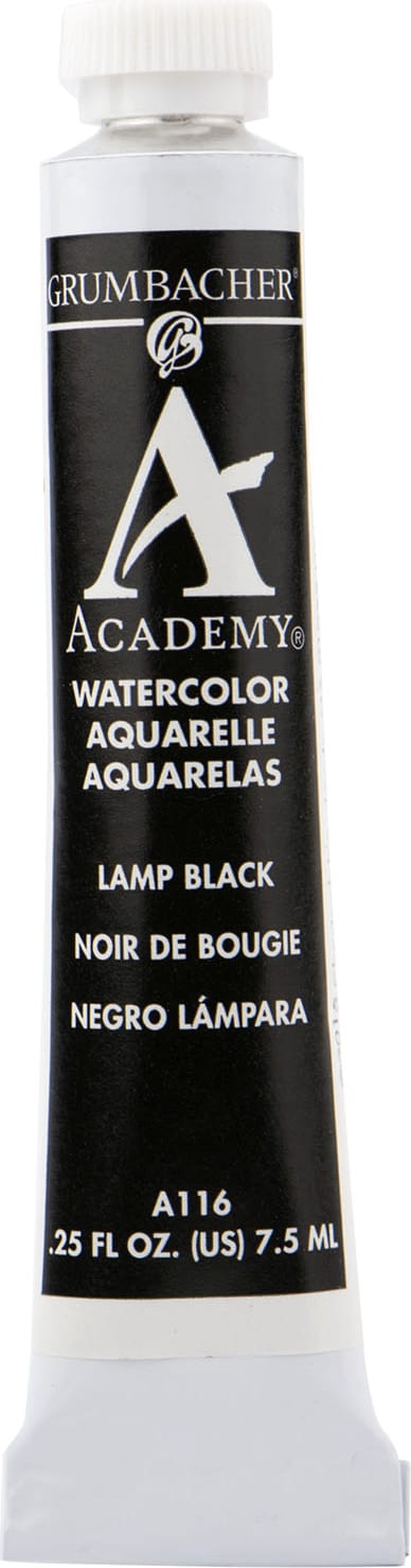 ACADEMY WATERCOLOR LAMP BLACK 7.5ML