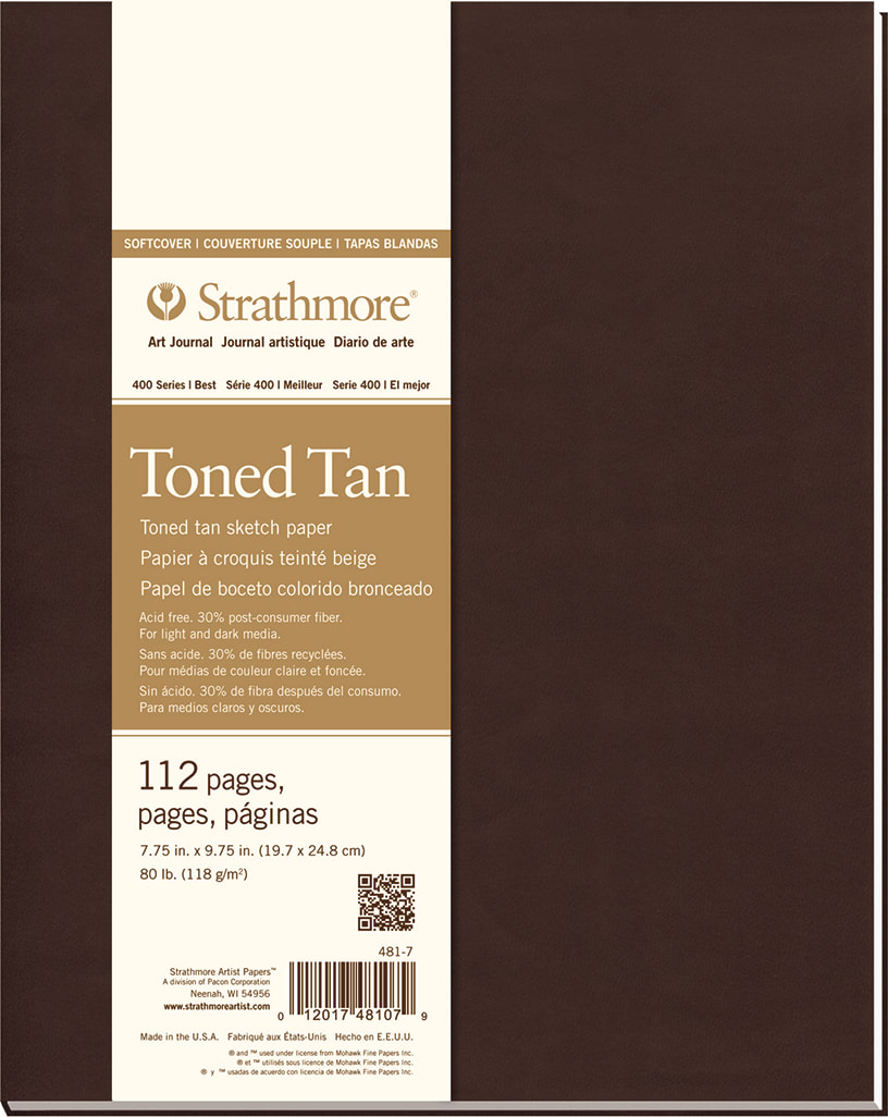ART JOURNAL SOFT COVER TONED TAN 7.75X9.75