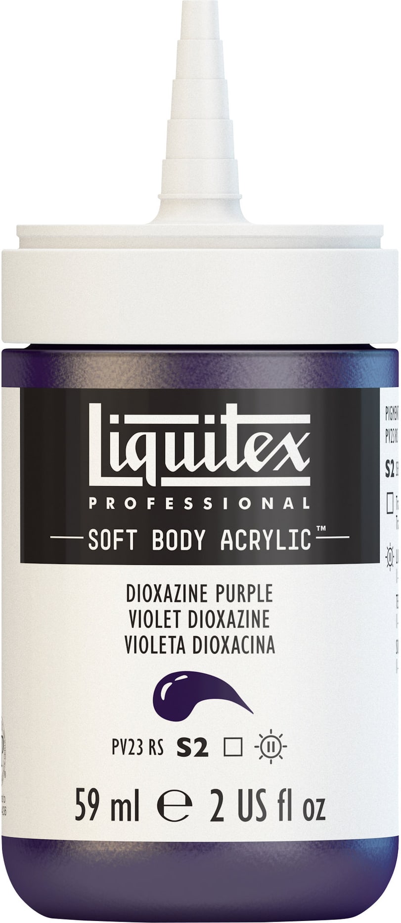 PROFESSIONAL SOFT BODY ACRYLIC 59ML DIOXAZINE PUPRPLE