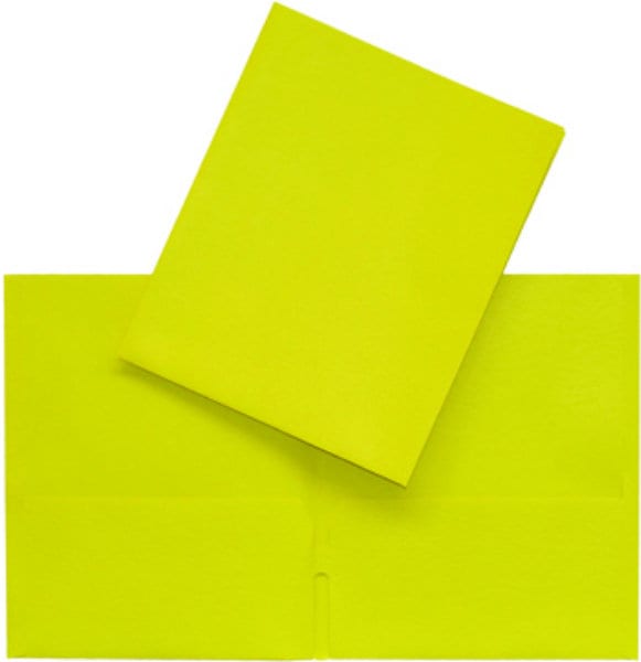 REPORT COVER/TWIN PCKT YELLOW