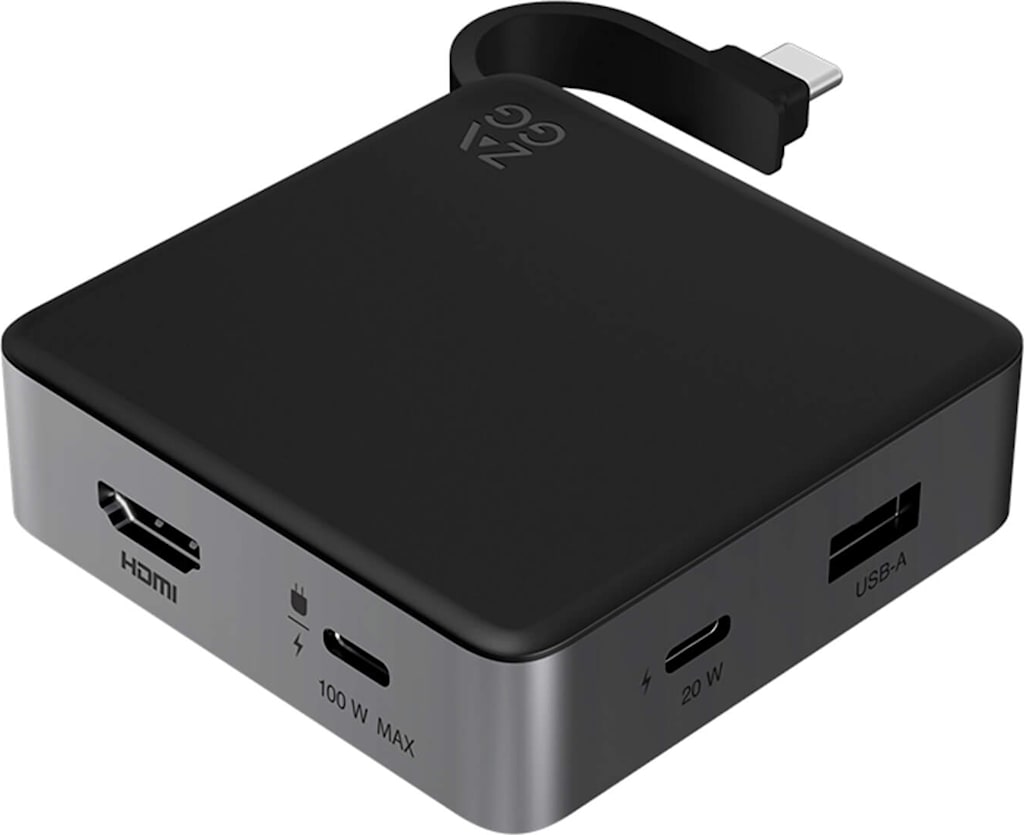 Zagg 4-Port Hub Compact Hub with USB-C, USB-A, HDMI - ONLINE ONLY