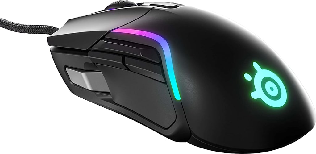 SteelSeries Rival 5 Wired Optical Gaming Mouse with RGB Lighting - Wired (Black)