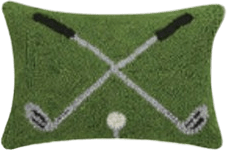 Cross Golf Clubs Hook Pillow