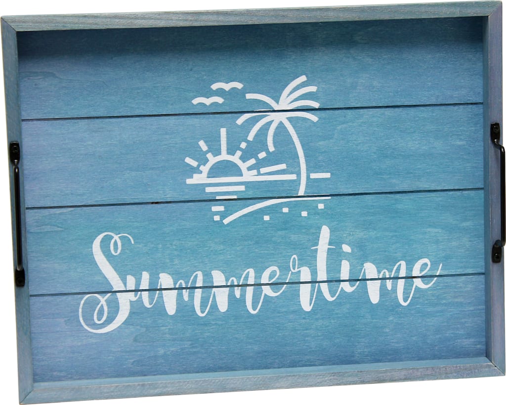 WOOD SERVING TRAY SUMMERTIME