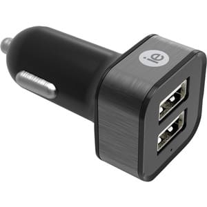 Digipower 2.4amp Dual USB Car Charger, Black.