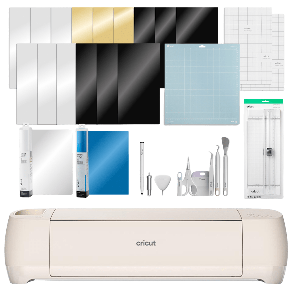 Cricut Explore 4 + Starter Bundle, 24.13x10x12.5in, Seashell - ONLINE ONLY