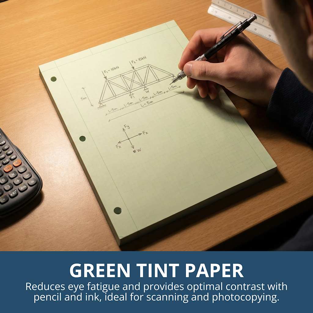 ENGR. PAD 8.5" x 11" GREEN 200