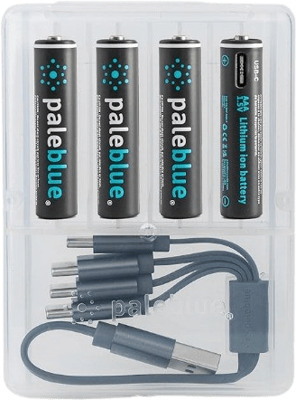 RECHARGABLE BATTERY 4Pk AAA PALE BLUE