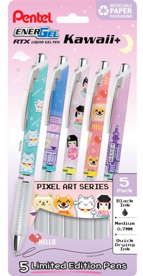 EnerGel RTX KAWAII 5PK BLK