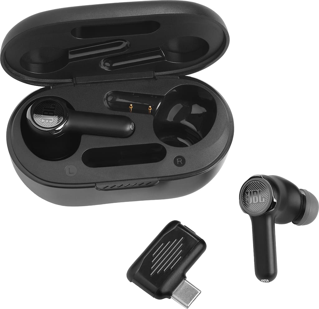 JBL Quantum True Wireless Noise Cancelling Gaming Earbuds, Black - ONLINE ONLY
