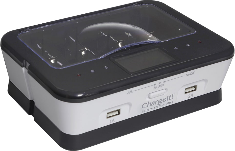 ChargeIt Standard Alkaline Battery Box Wht