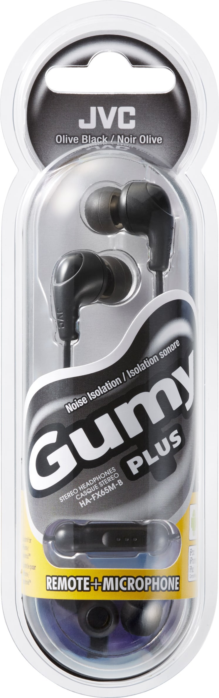 GUMY PLUS EARBUDS MIC BLACK