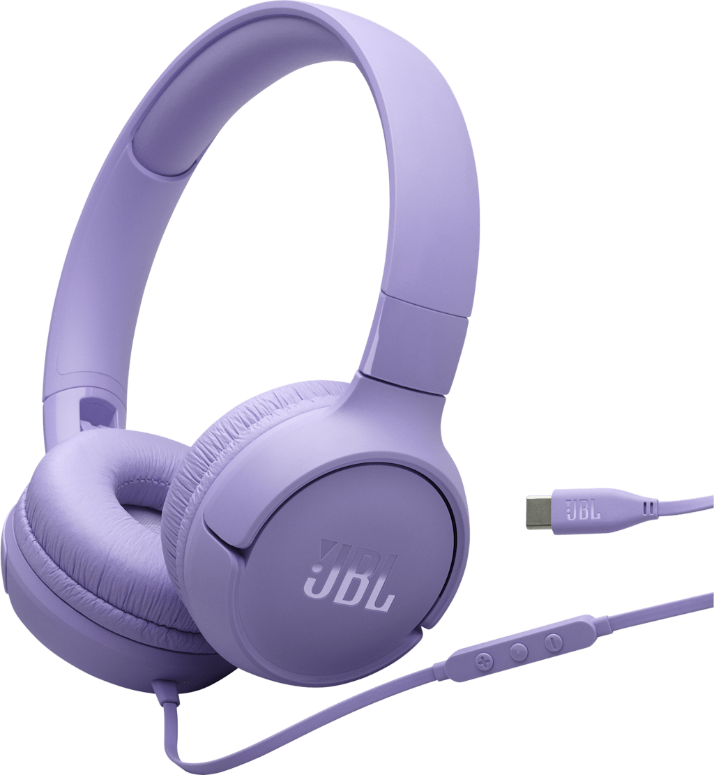 JBL Tune 520C USB-C Wired Earbuds, Purple - ONLINE ONLY