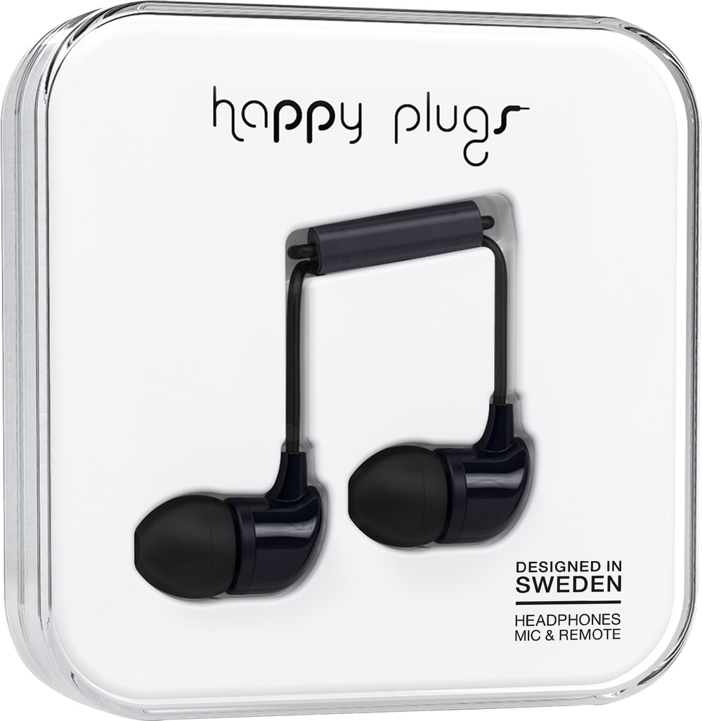 HAPPY PLUGS IN-EAR BUDS BLACK