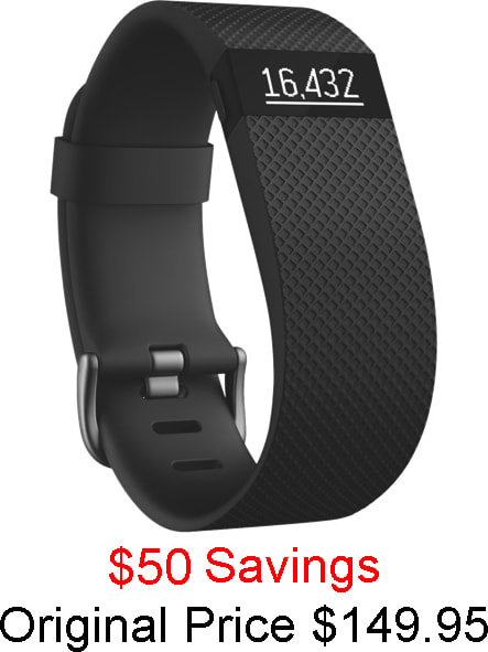 FITBIT CHARGE HR WRSTBND BLK L