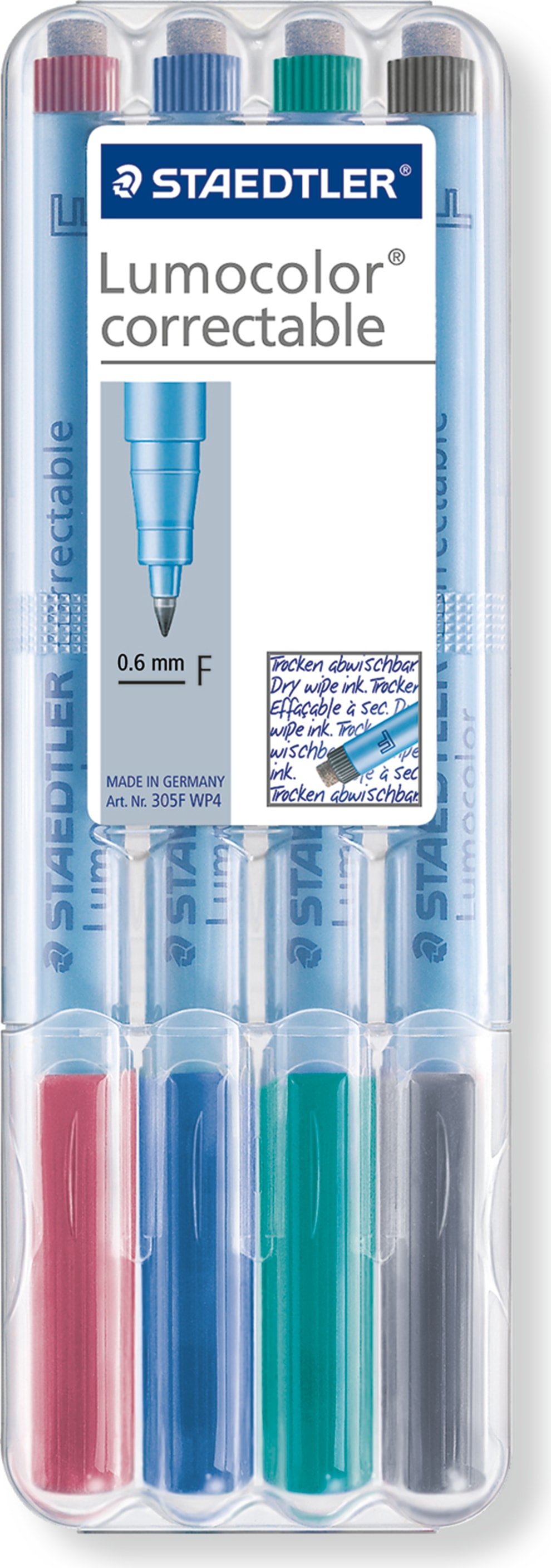 CORRECTABLE MARKER SET OF 4