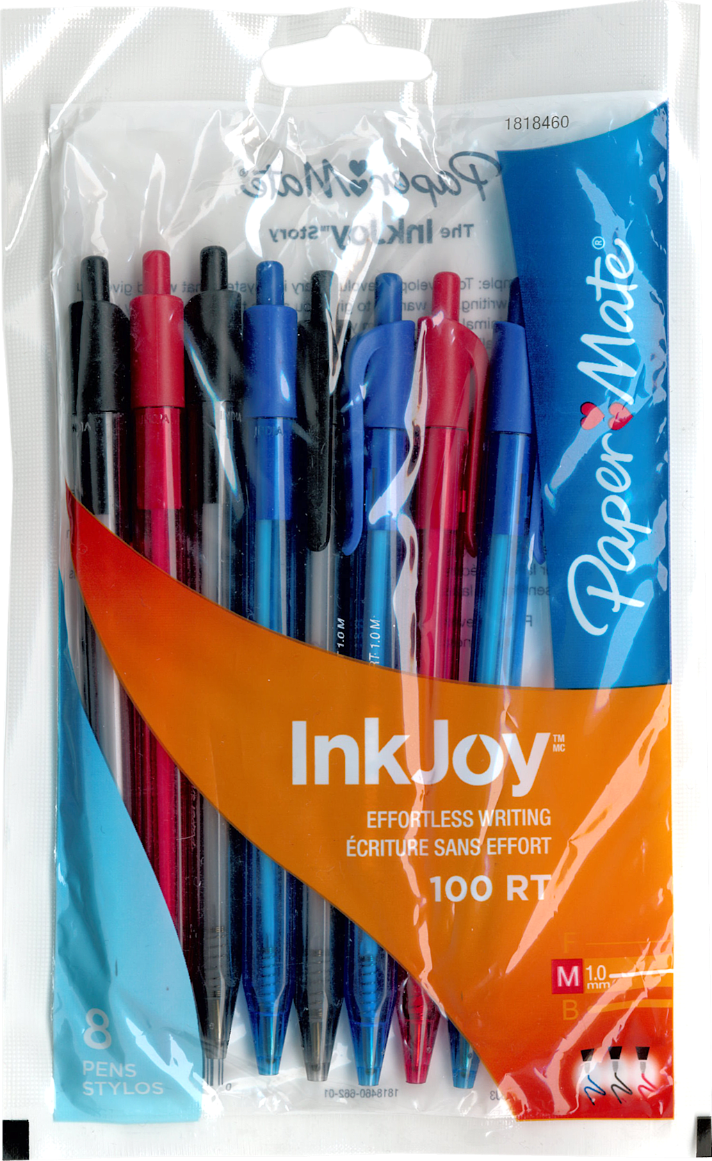 Paper Mate InkJoy Retractable Ball Point Pens  Medium Point  8-Count