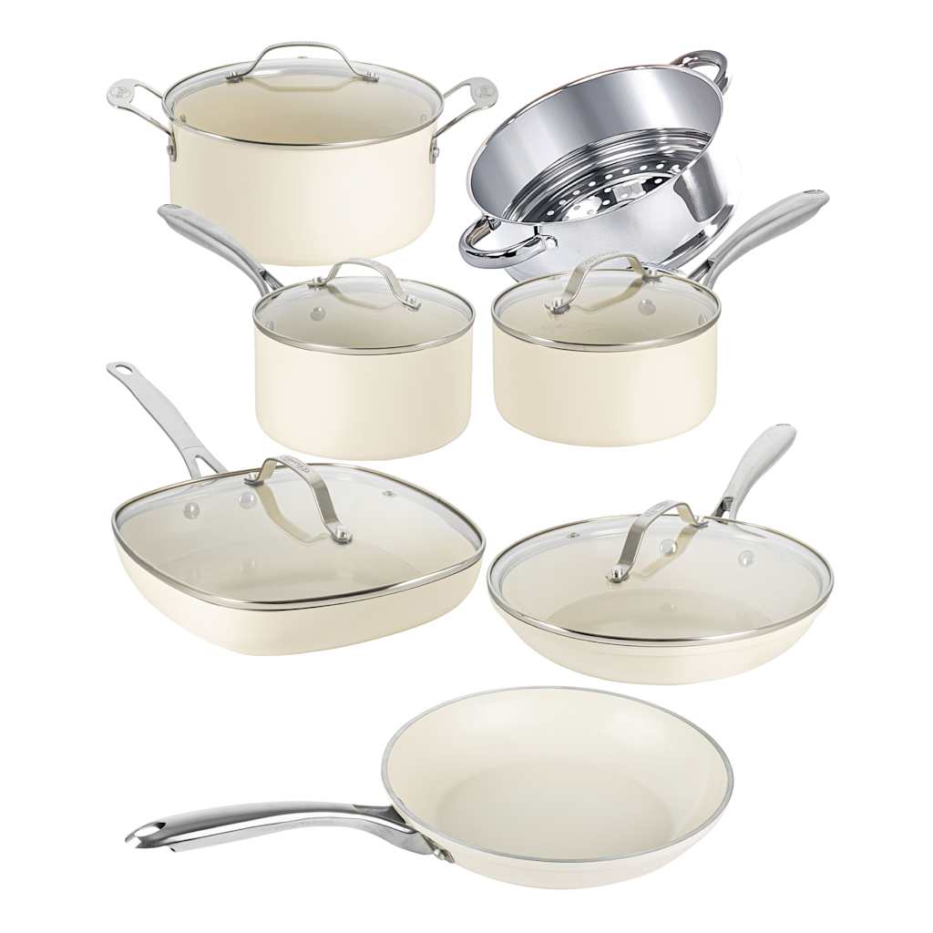 12pc Cream Cookware Set