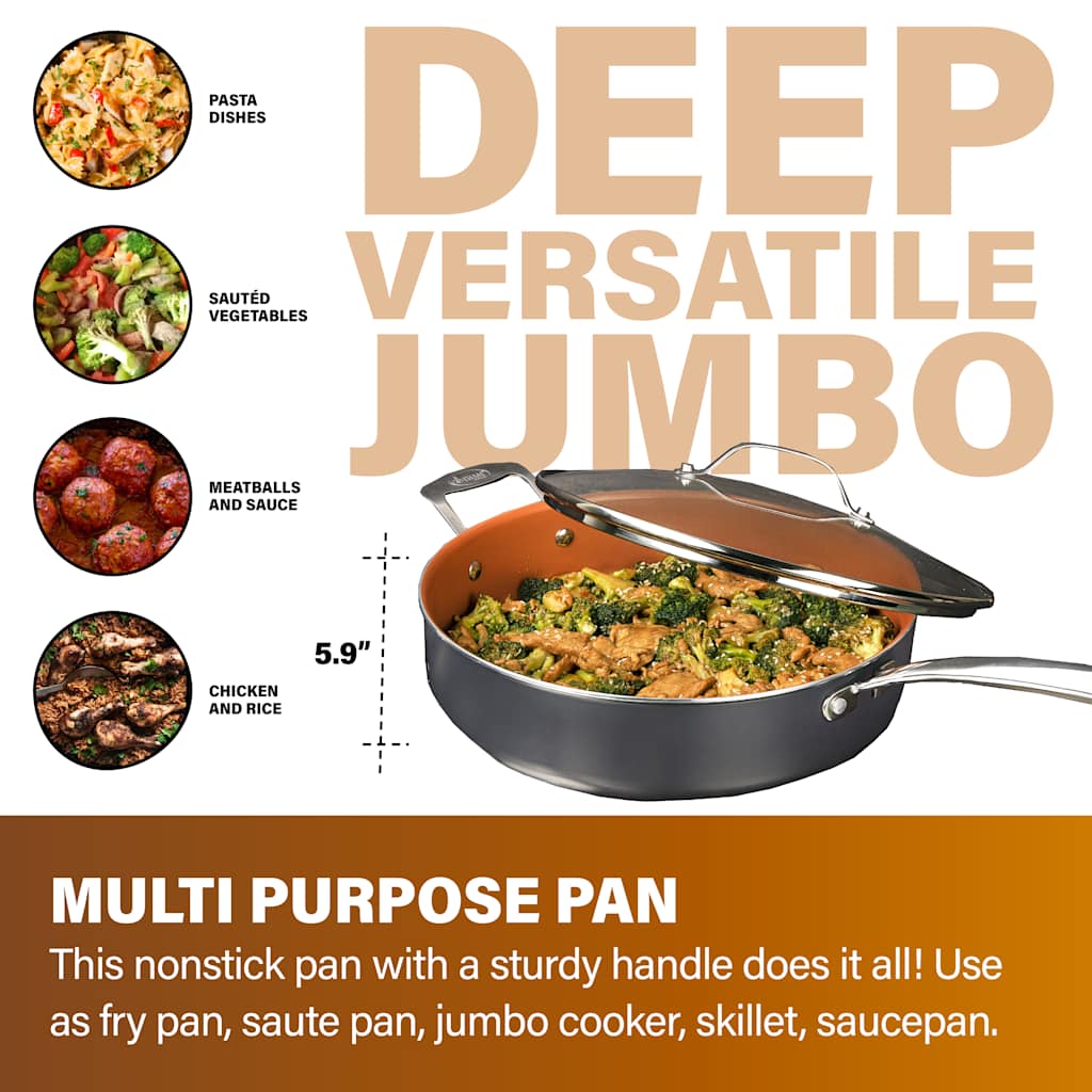 5.5QT Coppr Jumbo Cooker w/Lid