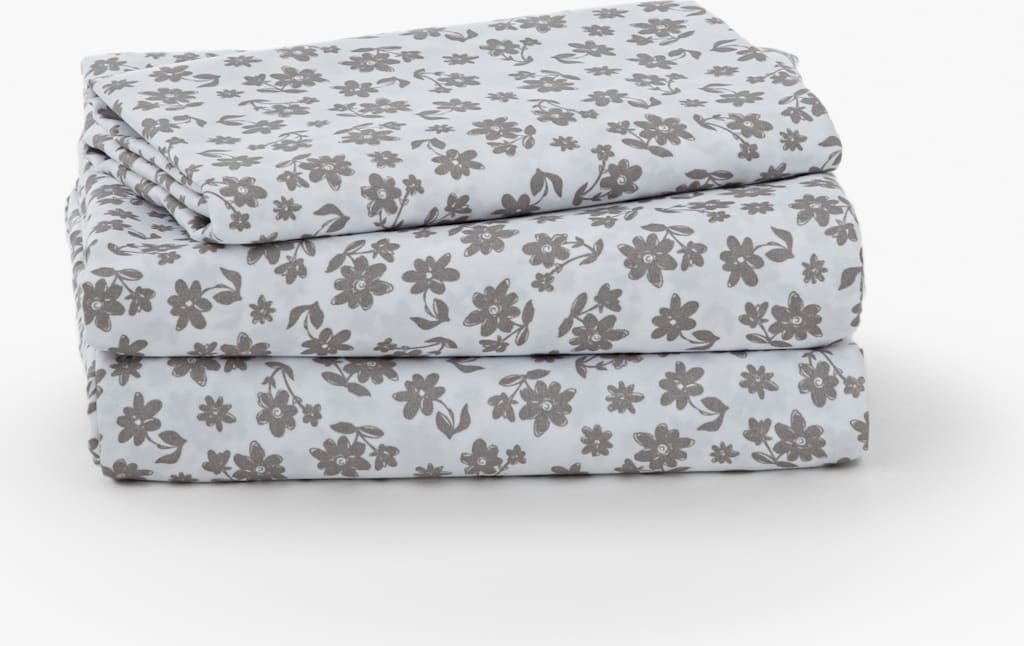SHEET SET TXL MINI GRAY FLORAL