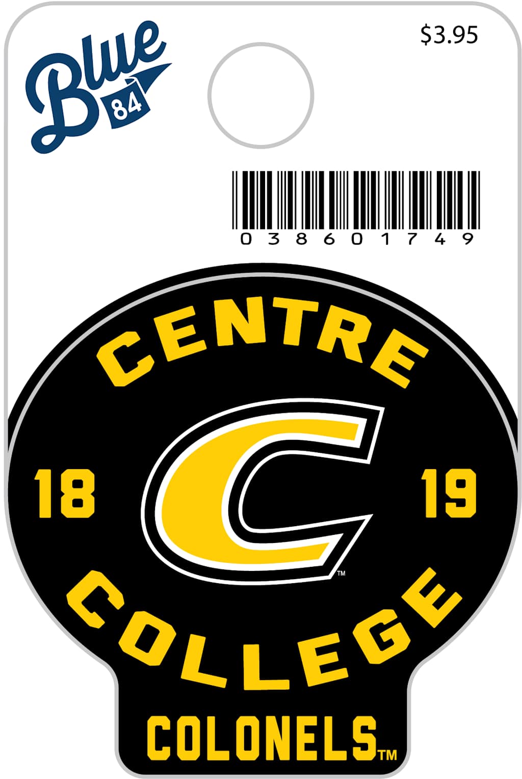 Centre College Colonels Mini Sticker