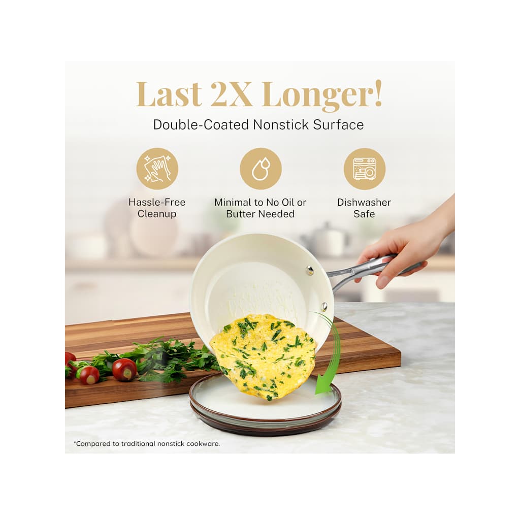 20pc Cream Cookware Set