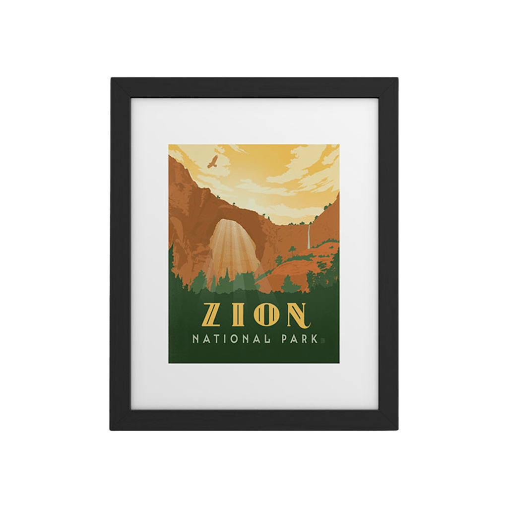 Zion National Park by Anderson Design Group Framed Art Print Modern Black