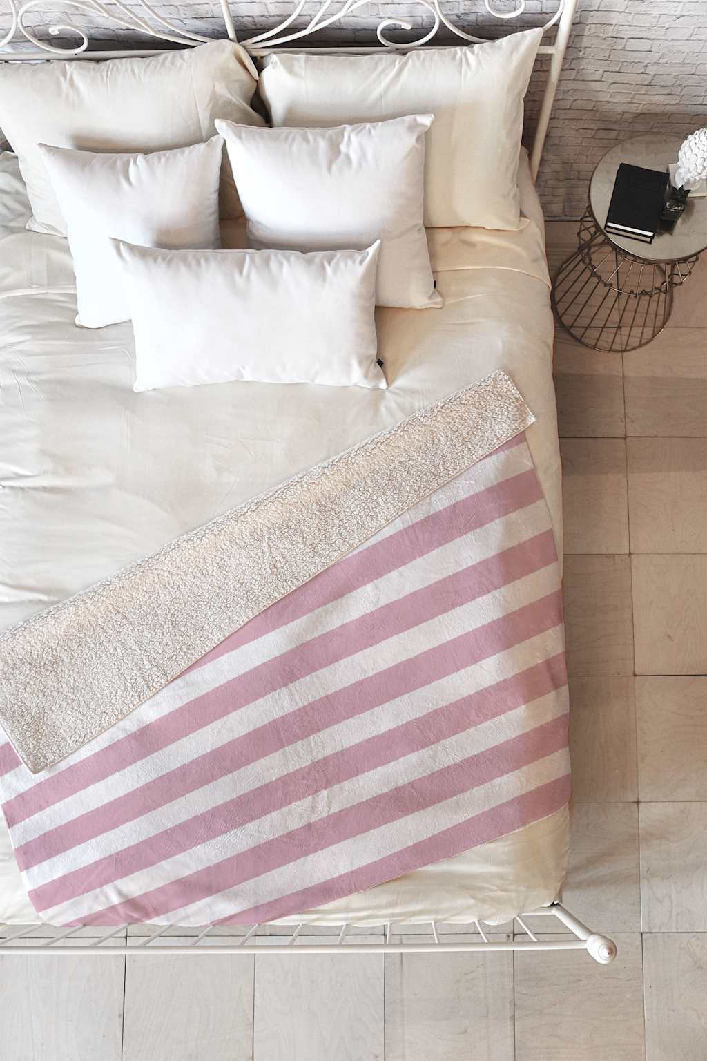 Mauve Stripes Throw Blanket