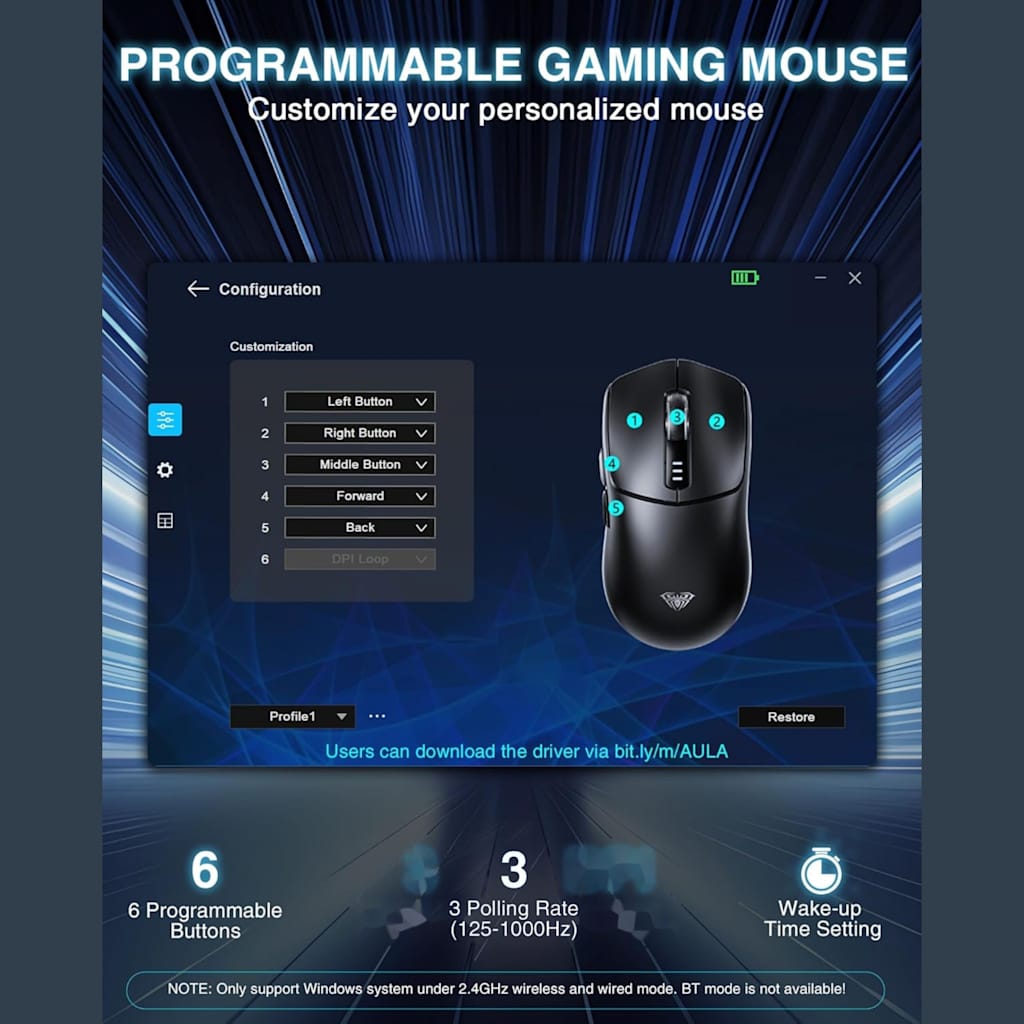 AULA SC580 Gaming Mouse - ONLINE ONLY