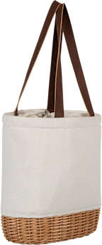 PICO WILLOW AND CANVAS LUNCH BASKET