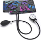PREMIUM ADULT ANEROID SPHYGMOMANOMTER IN CLAMSHELL-BUTTERFLIES GREY