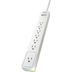 APC Essential SurgeArrest PE76W, 7 Outlets, 6 Foot Cord, 120V, White. - ONLINE ONLY