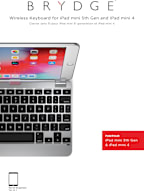 Brydge 7.9 Bluetooth Keyboard iPad Mini 4/5, Silver - ONLINE ONLY