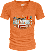 University of Miami Football 2025 National Champions Women's Short Sleeve T-Shirt