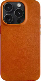 Bluebonnet Goods MagSafe Leather iPhone Case, iPhone 15 Pro, Saddle Tan