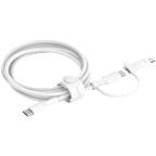 BELKIN BOOSTCHARGE PRO 2-in1 CABLE with USB-C and LIGHTNING CONNECTOR in WHITE
