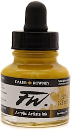 Fw Acrylic Ink 1OZ Yellow Ochre
