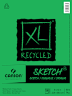 XL RECYCLED SKETCH 9X12 100 SHEETS TAPE BOUND