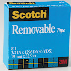 Tape 811 Removable 1 Inch Core 3/4X36 Yard