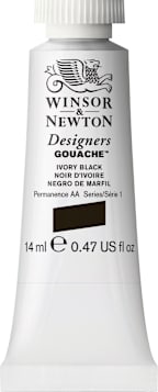 DESIGNERS GOUACHE 14 ML TUBE IVORY BLACK