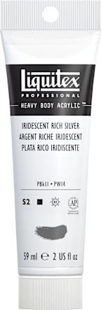 Heavy Body Acrylic 2oz Iridescent Rich Silver