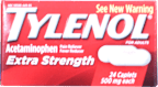 Extra Strength Tylenol Pain relief 24ct Caplets