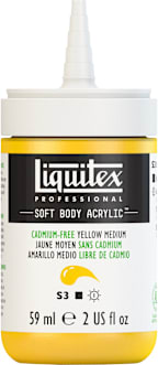 PROFESSIONAL SOFT BODY ACRYLIC 59ML CADMIUM FREE YELLOW MEDIUM