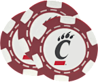 University of Cincinnati Chip Ball Marker 3 Pack