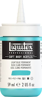 PROFESSIONAL SOFT BODY ACRYLIC 59ML LIGHT BLUE PERMANENT